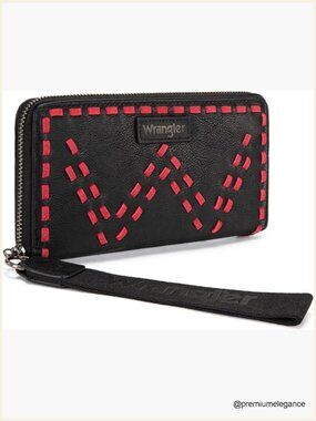 Retro Western Wristlet Wallet RFID Blocking Clutch Purse Card Holder